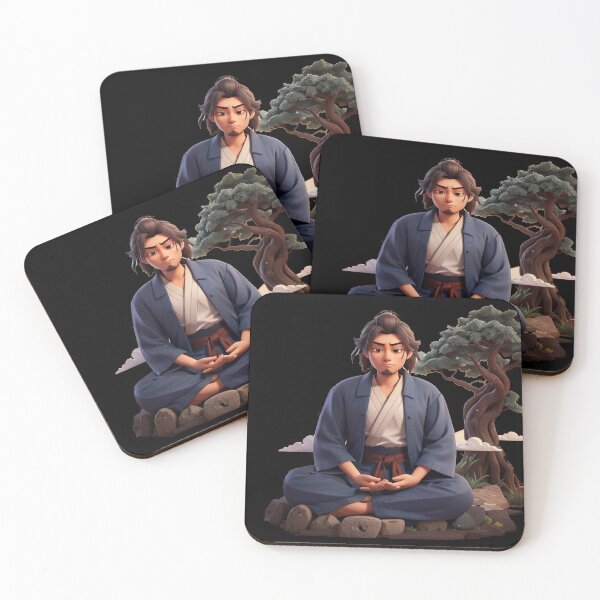 Item preview, Miyamoto Musashi Meditating designed and sold by TrendyPalette.