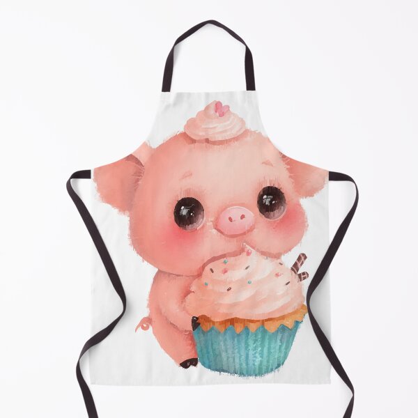 Item preview, Cute cartoon pig with cupcake designed and sold by louissha.
