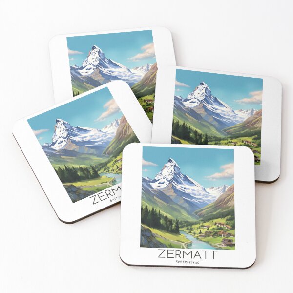 Item preview, A Vintage Travel Illustration of Zermatt - Switzerland designed and sold by GoodOldVintage.