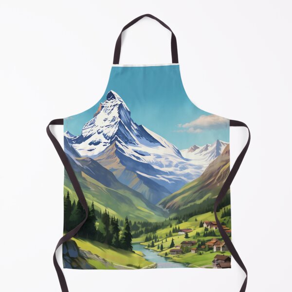 Item preview, A Vintage Travel Illustration of Zermatt - Switzerland designed and sold by GoodOldVintage.