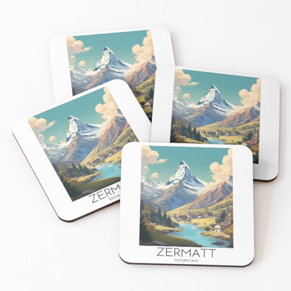 Item preview, A Vintage Travel Illustration of Zermatt - Switzerland designed and sold by GoodOldVintage.