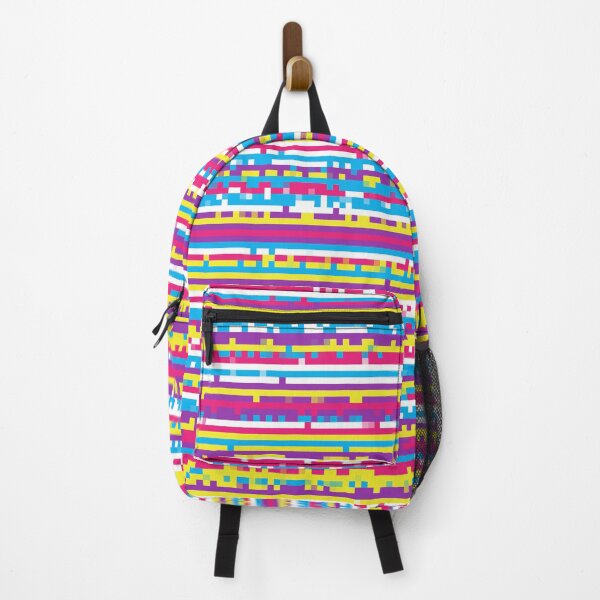 Item preview, Handcrafted 80s Remix of Orbital Pixel City: The Multicolored Horizontal Stripes designed and sold by IraNiva.