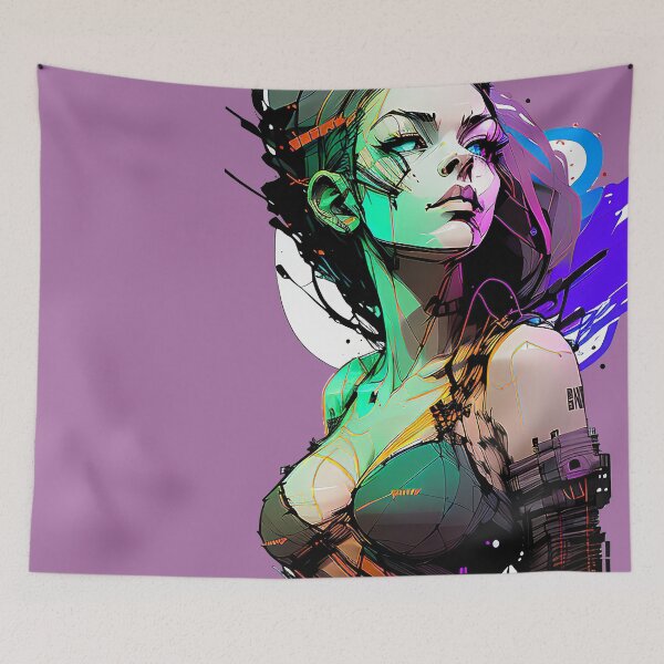 Item preview, Girl Watercolor Inkpunk Design designed and sold by Goodyzaa.