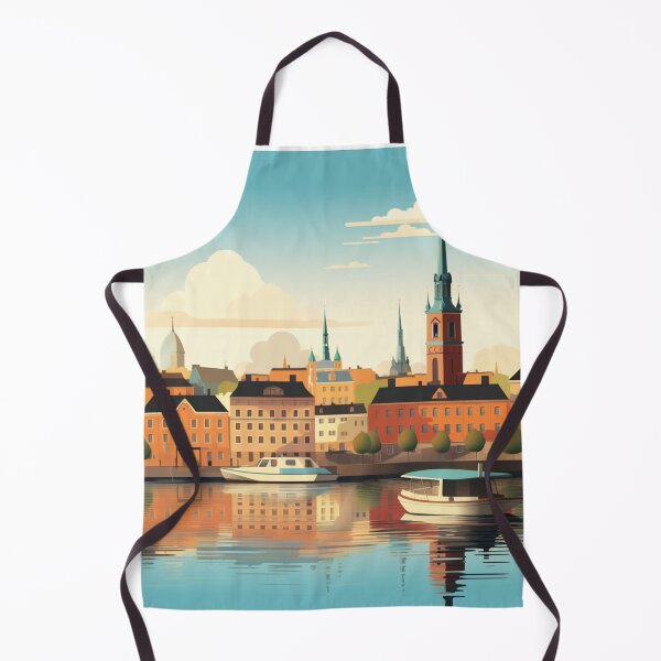 Item preview, A Vintage Travel Illustration of Stockholm - Sweden designed and sold by GoodOldVintage.