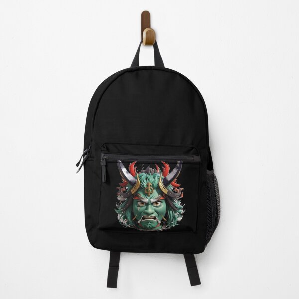 Item preview, Oni Samurai Mask Green designed and sold by TrendyPalette.