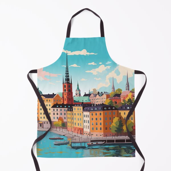 Item preview, A Pop Art Travel Print of Stockholm - Sweden designed and sold by StudioRedKoala.