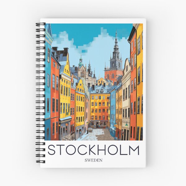 Item preview, A Pop Art Travel Print of Stockholm - Sweden designed and sold by StudioRedKoala.