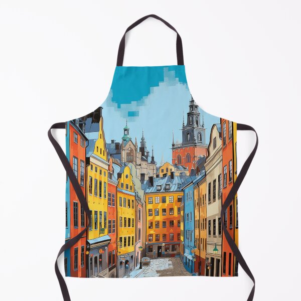 Item preview, A Pop Art Travel Print of Stockholm - Sweden designed and sold by StudioRedKoala.