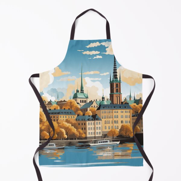 Item preview, A Pop Art Travel Print of Stockholm - Sweden designed and sold by StudioRedKoala.