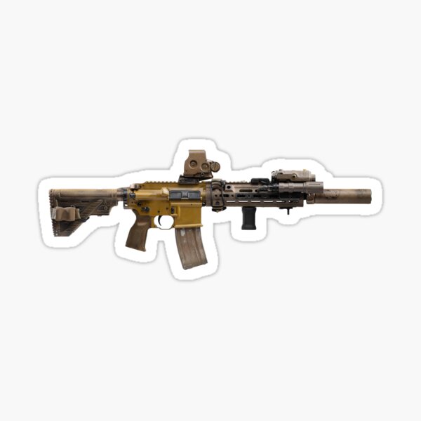 Vista previa del artículo con la obra «HK416D RAL 8000 Suprimido», diseñado y vendido por Smash's Tarkov Sticker Heaven.