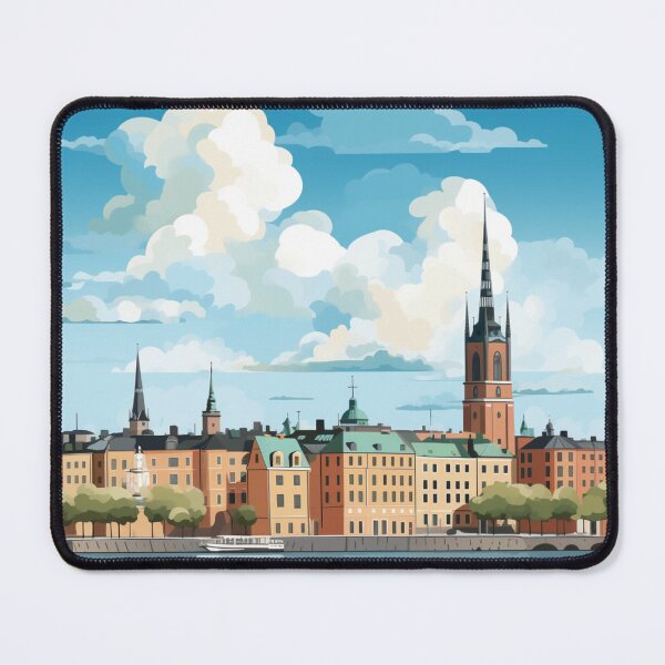 Item preview, A Pop Art Travel Print of Stockholm - Sweden designed and sold by StudioRedKoala.