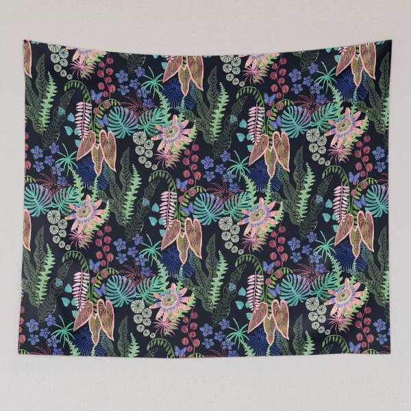 Item preview, Passion Flower Jungle Rainforest Flora designed and sold by IonaShepherd.