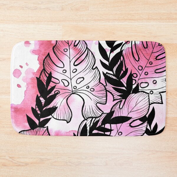 Item preview, Pink Watercolor Adam's Rib Leaves designed and sold by BEATRIZKOBORI.