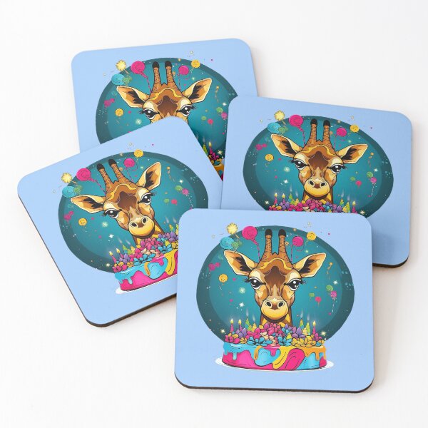 Item preview, Cute Giraffe With A Birthday Cake designed and sold by Molineriani.