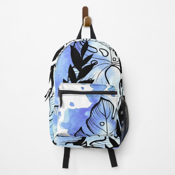 Item preview, Blue Watercolor Adam's Rib Leaves designed and sold by BEATRIZKOBORI.