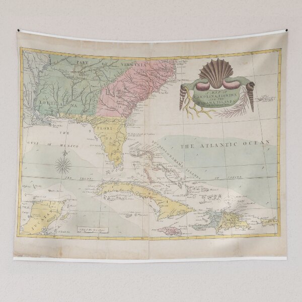 Item preview, Vintage digital print map of Florida designed and sold by dcrc.