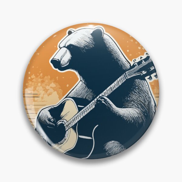 Item preview, Polar Bear Playing Guitar designed and sold by ancient-times.
