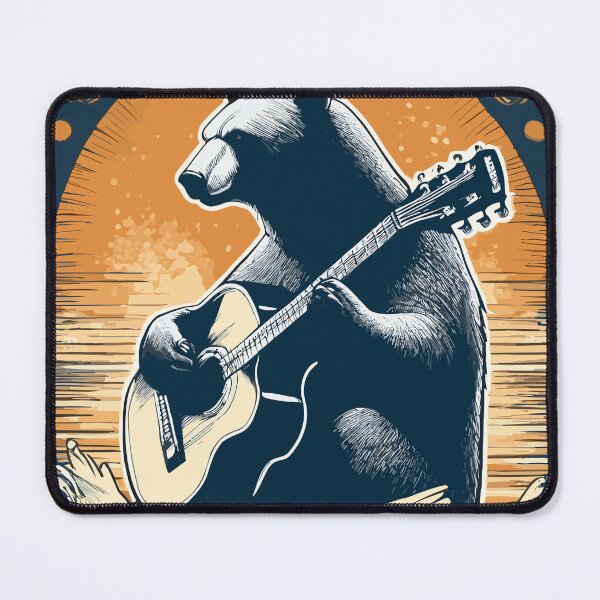 Item preview, Polar Bear Playing Guitar designed and sold by ancient-times.