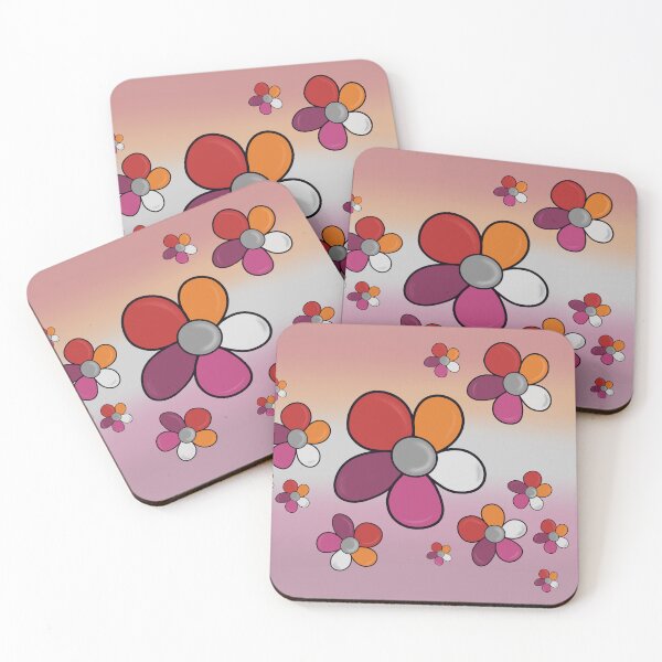 Item preview, Flowers - Lesbian Flag designed and sold by QueerExpression.