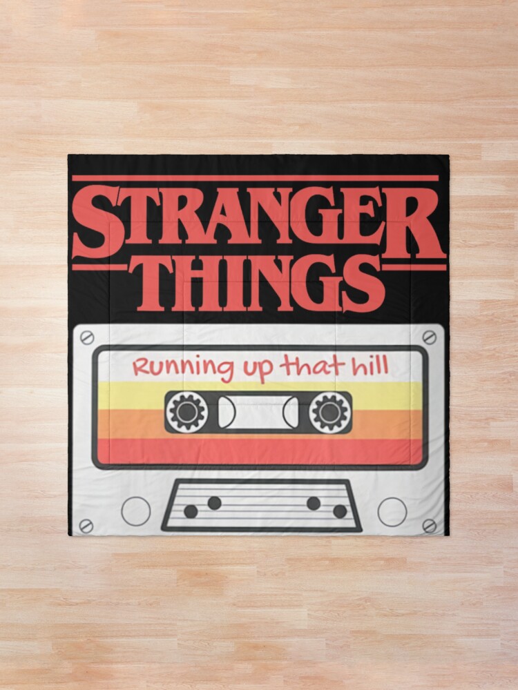 Thumbnail 1 of 6, Comforter, Stranger Things Running Up That Hill Kate Bush, Cassette Tape designed and sold by lanasara-art.