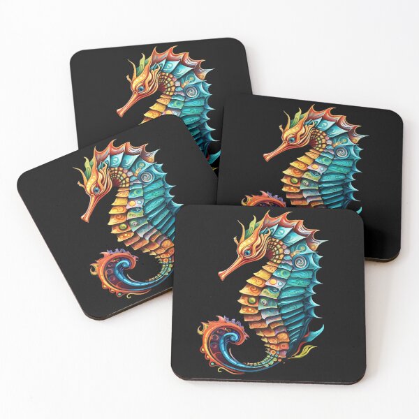 Item preview, Psychedelic Seahorse Serenade: Underwater Elegance designed and sold by PsyCloth.