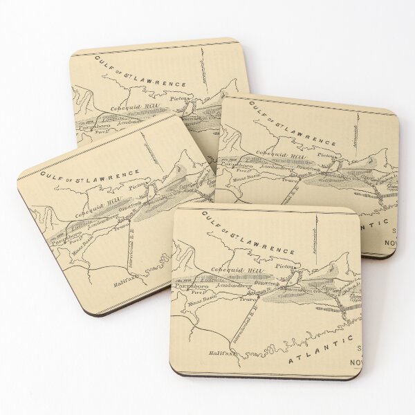 Item preview, Vintage digital print map of Nova Scotia designed and sold by dcrc.