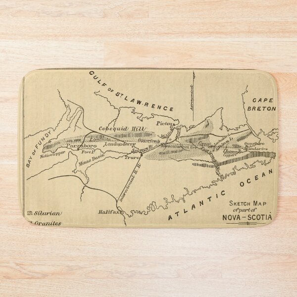 Item preview, Vintage digital print map of Nova Scotia designed and sold by dcrc.