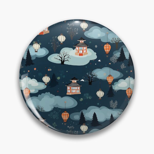 Item preview, Sky Lantern in old town pattern graphic design  designed and sold by DotLineStory.