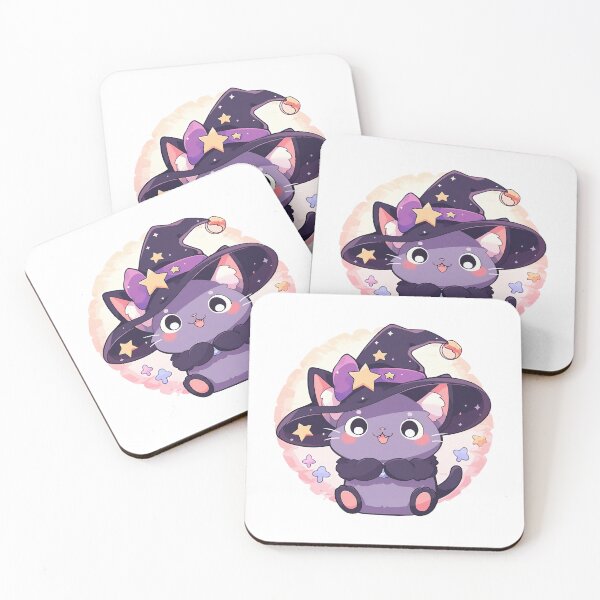 Item preview, Cute Kawaii Magical Witches Cat designed and sold by CozyKawaiiArt.