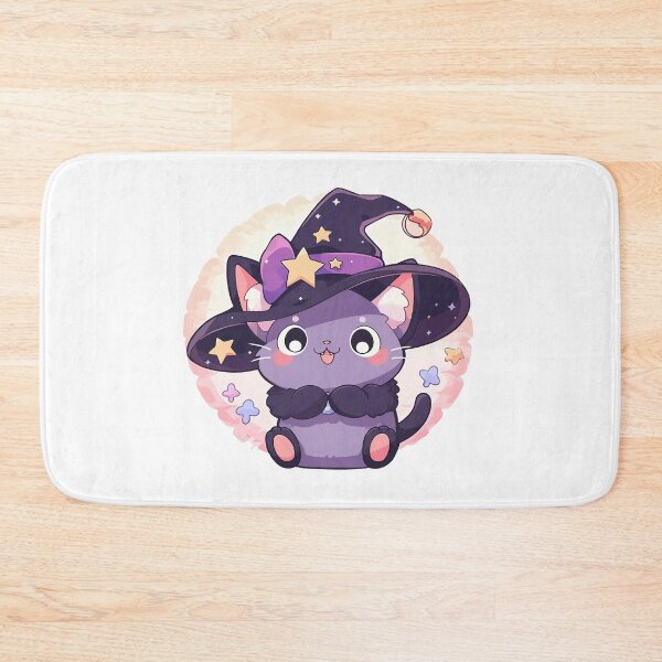 Item preview, Cute Kawaii Magical Witches Cat designed and sold by CozyKawaiiArt.
