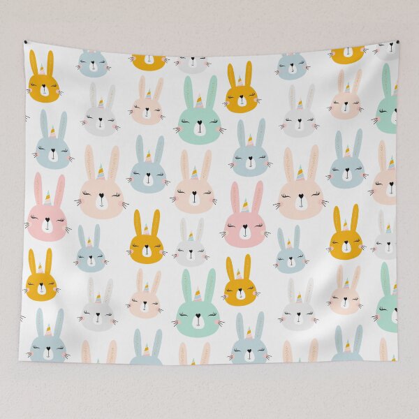 Item preview, Bunny Rabbits with Party Hats designed and sold by theartisanco.