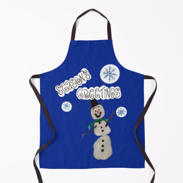 Item preview, Season's Greetings from a jolly sea glass snowman designed and sold by RockPaperArt.