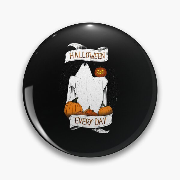 Artikelvorschau, Halloween jeden Tag Geist mit Kürbissen entworfen und verkauft von Gemma Compton.