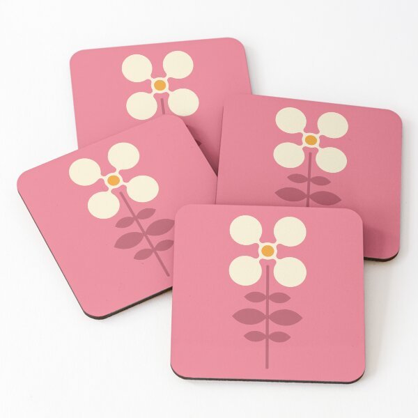 Item preview, KF 0123 F - Estampado Floral Vintage Retro 70s en Rosa designed and sold by KhakiFinch.