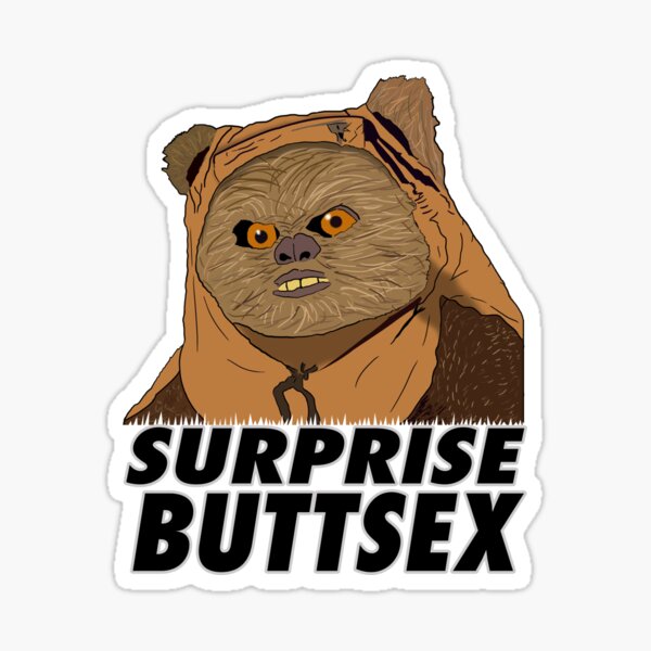 Vista previa del artículo con la obra «Ewok Suprise Buttsex», diseñado y vendido por DanielDesigns.