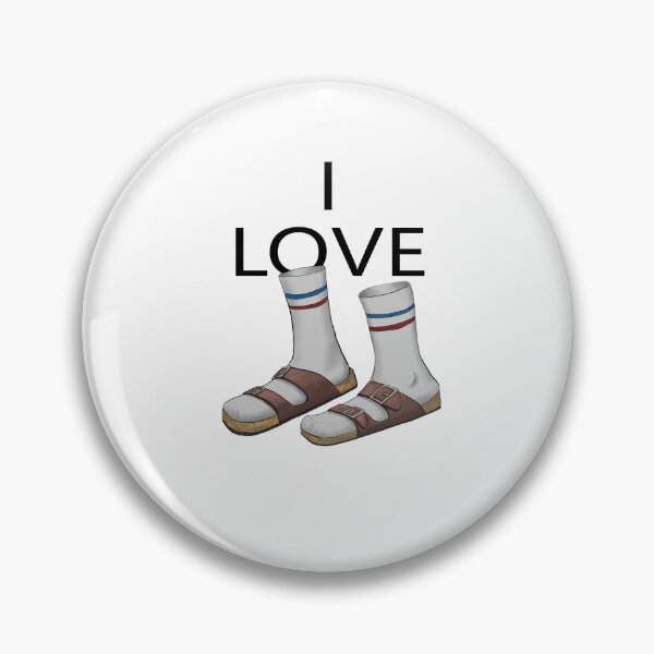 Item preview, Fashion Illustration: I LOVE Socks in Sandals. designed and sold by Kycia.