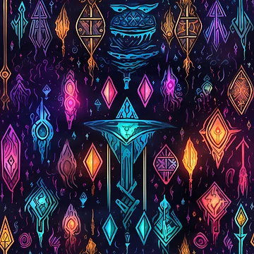 Artwork thumbnail, Magic Runes Spell Pattern by SchorlCraft
