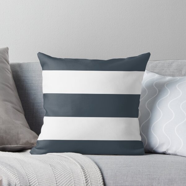 Item preview, Large CHARCOAL GREY and WHITE Horizontal STRIPES designed and sold by RachelMacht.