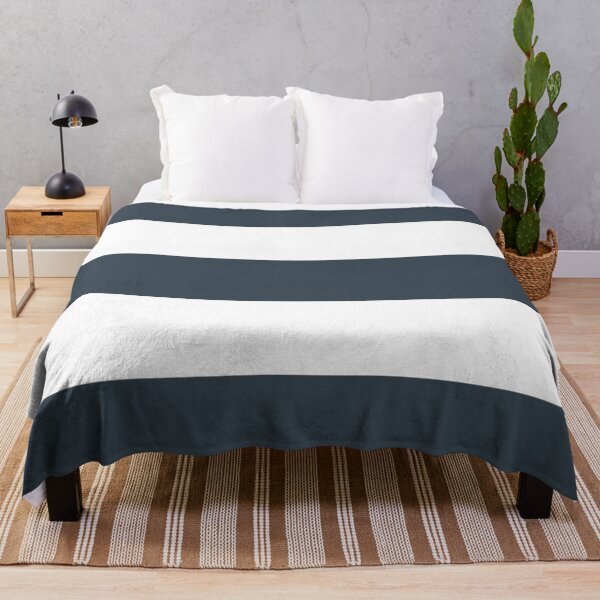 Item preview, Large CHARCOAL GREY and WHITE Horizontal STRIPES designed and sold by RachelMacht.
