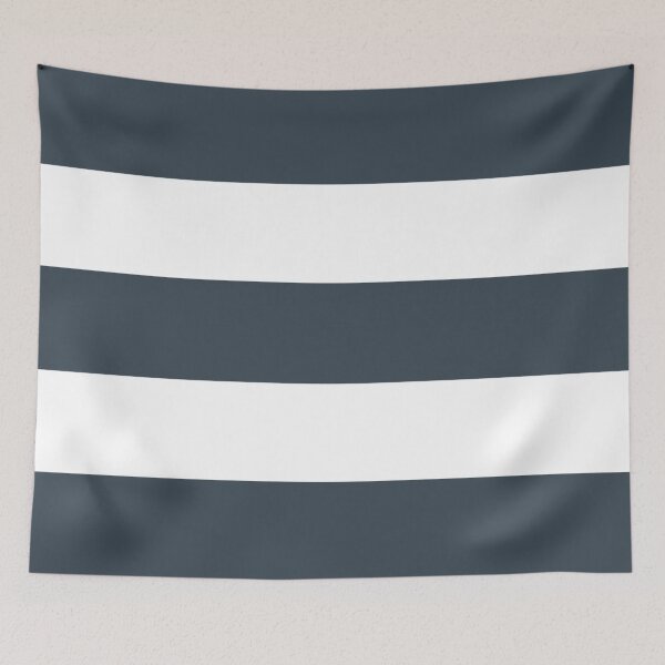 Item preview, Large CHARCOAL GREY and WHITE Horizontal STRIPES designed and sold by RachelMacht.
