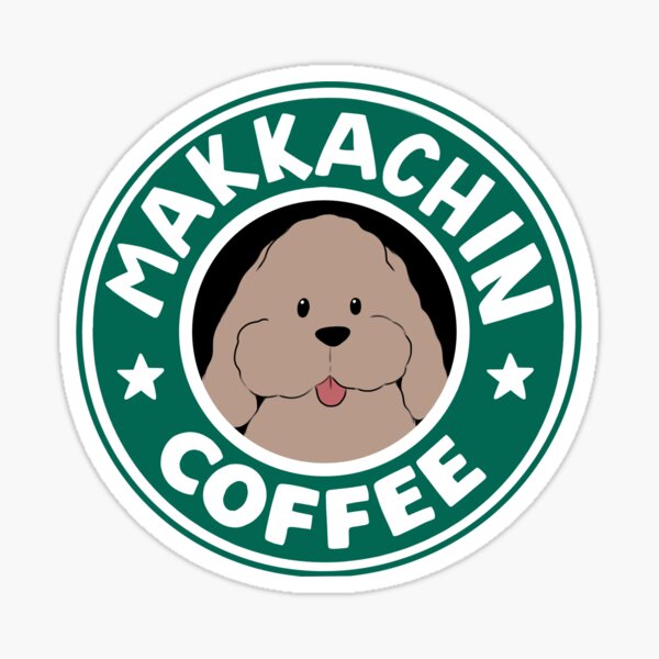 Makkachin Coffee Sticker