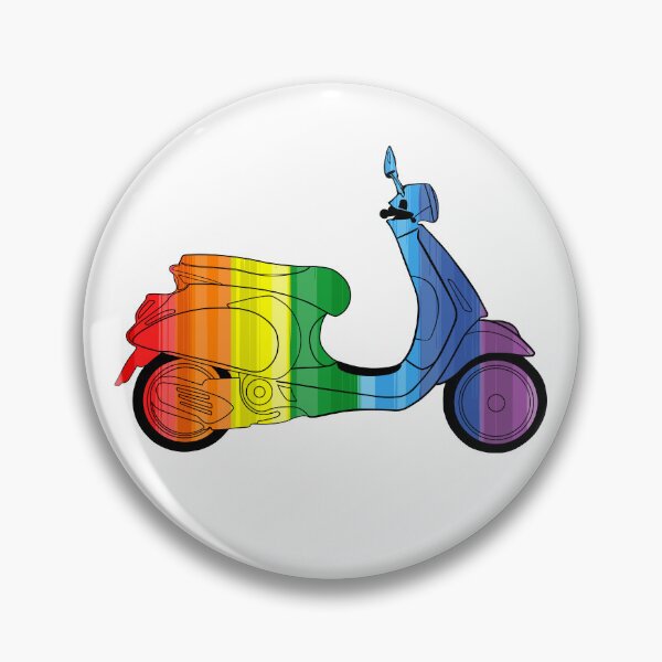 Artikelvorschau, Klassische Motorroller-Regenbogenfarben entworfen und verkauft von HobbyBook.