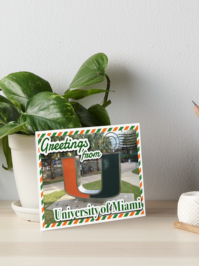 University Of Miami Postcard Art Board Print By Schoolsbysammi