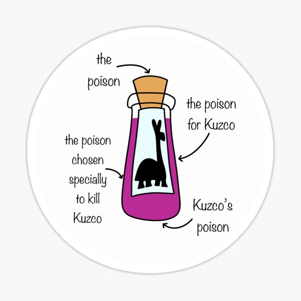 Aperçu de l'œuvre Le poison de Kuzco avec citation créée et vendue par PuckleDee.
