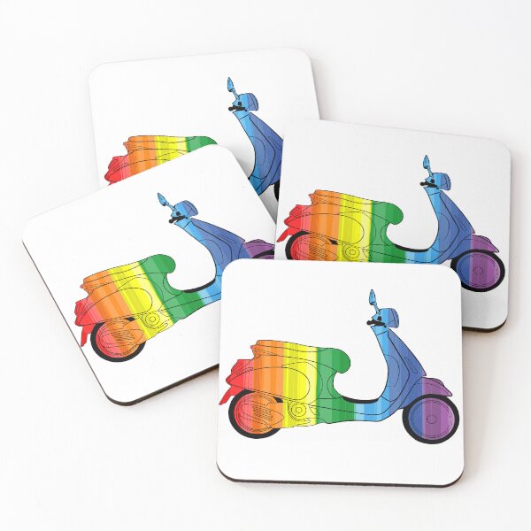 Item preview, Classic motor scooter rainbow colors designed and sold by HobbyBook.