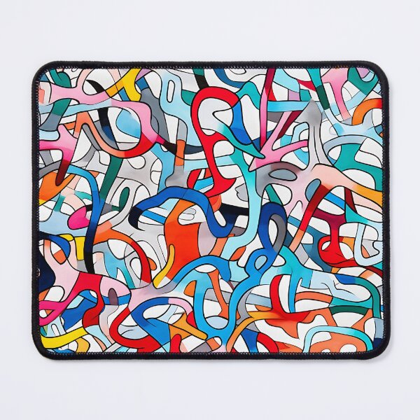 Item preview, Vibrant Network: Colorful Lines in Irregular Curvilinear Forms designed and sold by vadimcarazan.