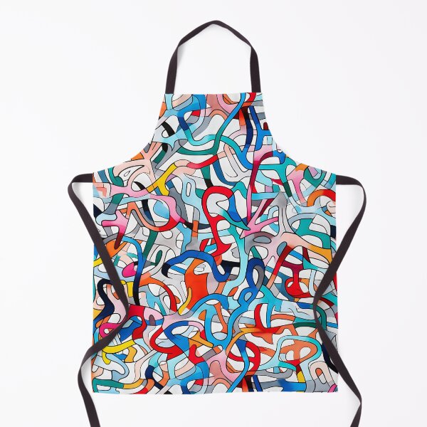 Item preview, Vibrant Network: Colorful Lines in Irregular Curvilinear Forms designed and sold by vadimcarazan.