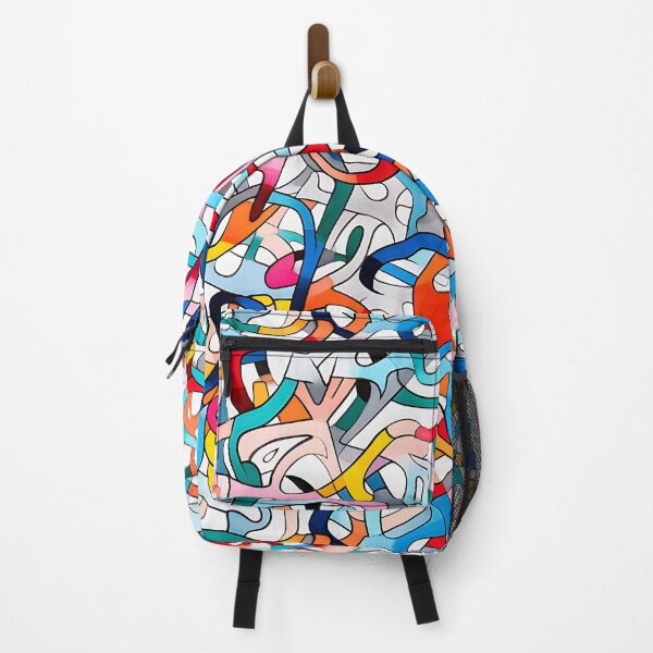 Item preview, Vibrant Network: Colorful Lines in Irregular Curvilinear Forms designed and sold by vadimcarazan.