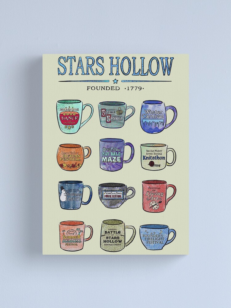 Discover Mugs of Stars Hollow Annual Events , Luke’s Diner Sweater, Gilmore girls , Coffee Girl, Dragonfly Inn gilmoregirls | Canvas Print