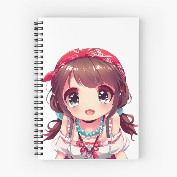Item preview, Cute anime Japanese girl wearing bandana designed and sold by ArtvineBazaar.